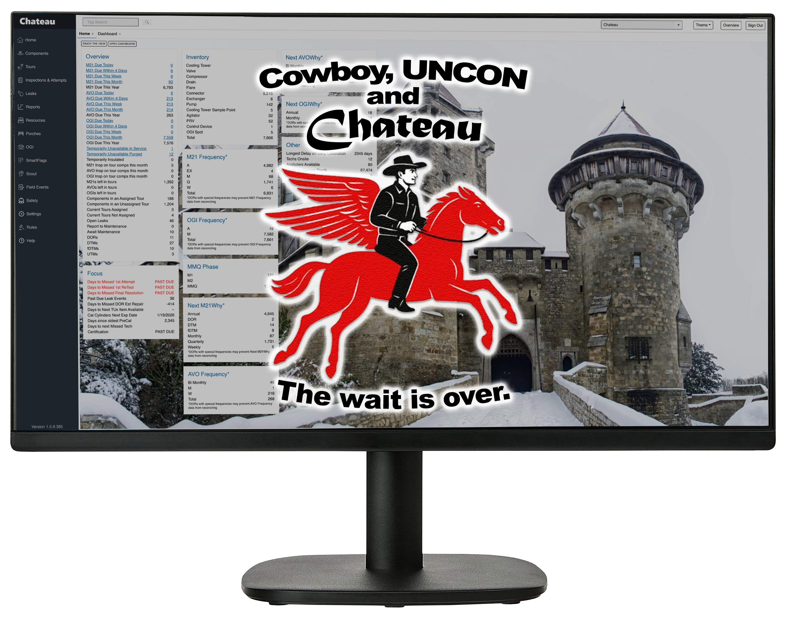 Chateau and cowboy